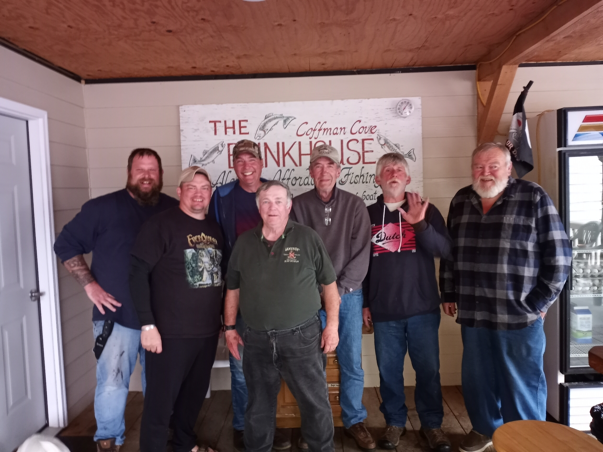 Group of guests inside The Coffman Cove Bunkhouse