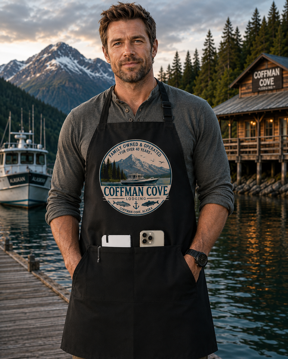 Coffman Cove Logo Apron