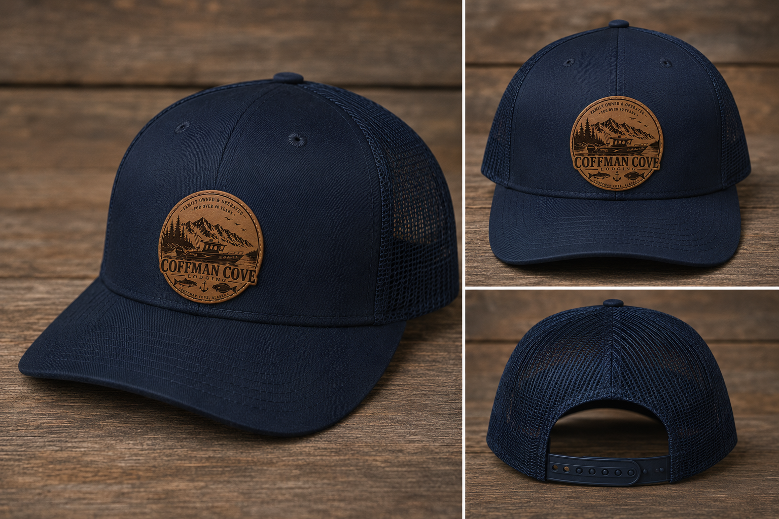 Coffman Cove Leather Patch Hat